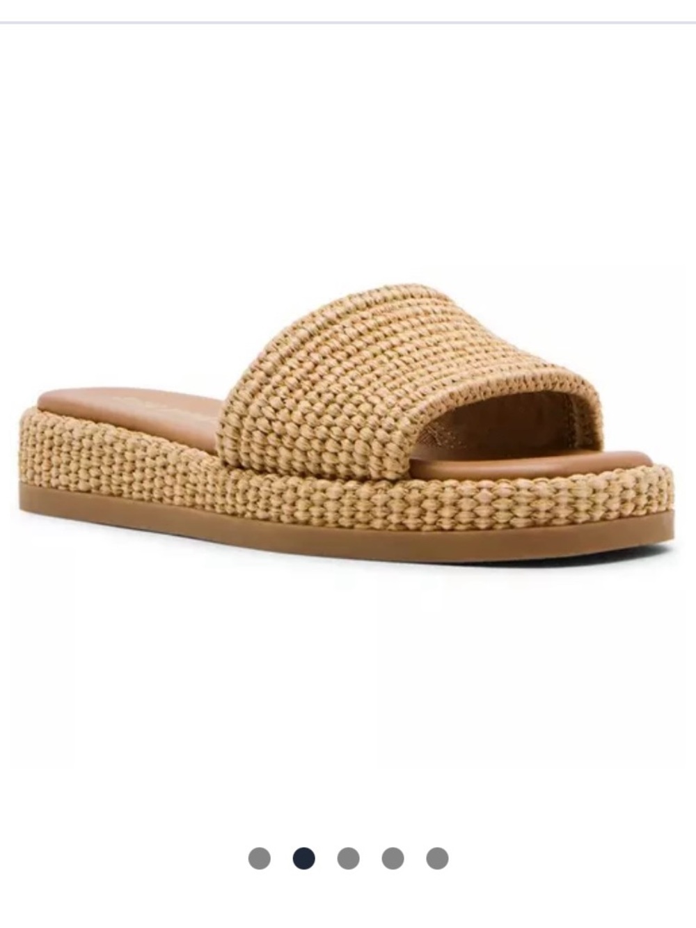 Women's Steve Madden Boardwalk Sandals- Woven Slide Sandal in Natural